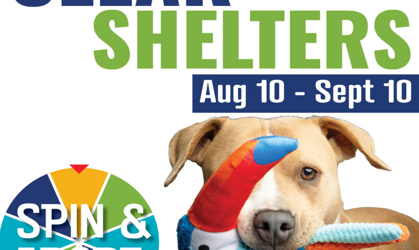 August is National Clear the Shelters Month